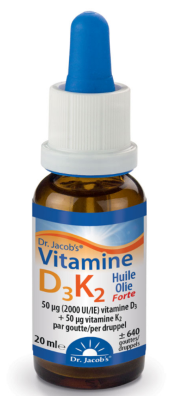 Vitamine D3 K2 FORTE - 2000 UI - DR. JACOB'S 