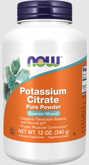 Citrate de Potassium en Poudre Pure - Now Foods - 340g