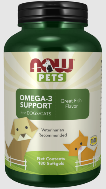 Omega 3 pour CHIENS et CHATS - 180 Softgels - NOW PETS