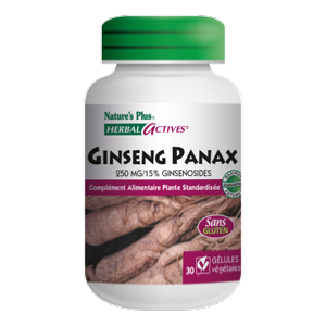Ginseng panax concentré à 37,50 mg de ginsenoide  30 gél