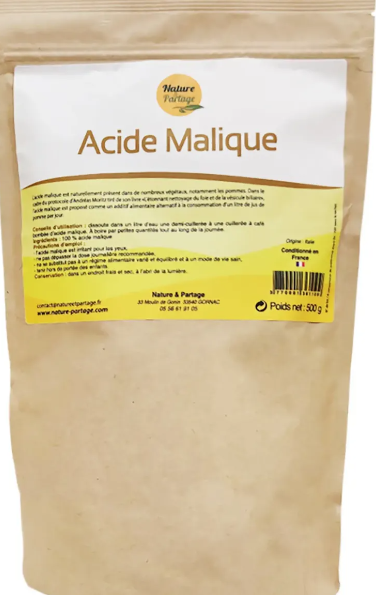 Acide malique - 500g - Nature & Partage 