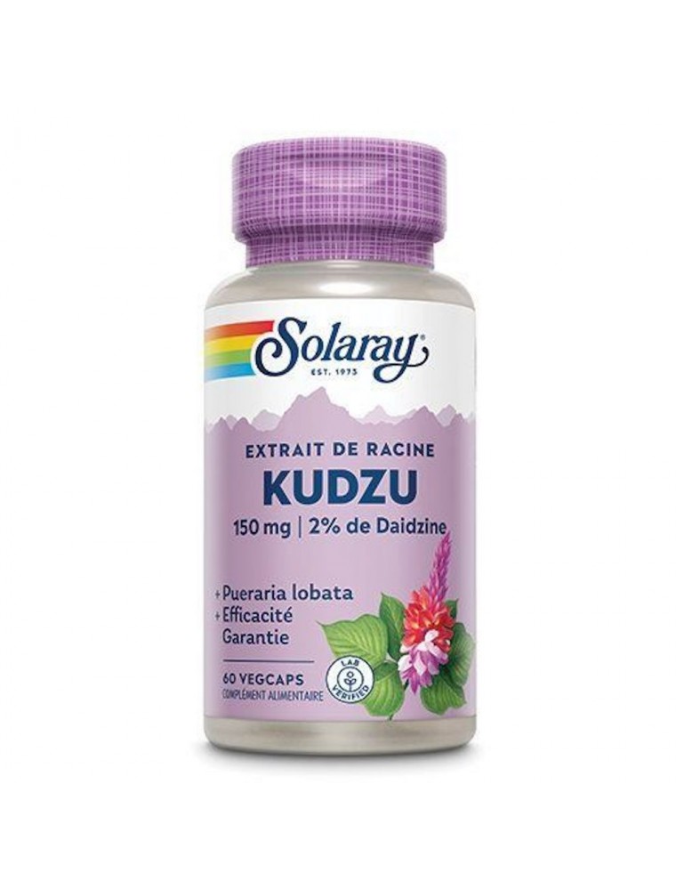 Kudzu standardisé à 2% de Daidzine - Solaray - 60 capsules 