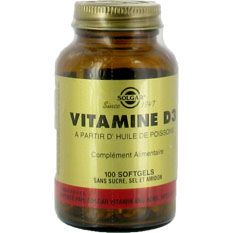 Vitamine D3 à partir d'huile de poissons -SOLGAR