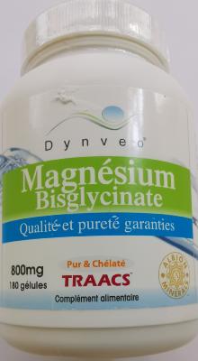Magnésium bisglycinate chélaté TRAACS® - 800mg 180 gélules