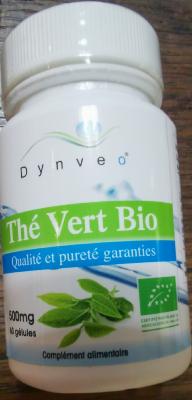 Thé Vert bio -  60 gélules 500 mg 90% polyphénols - Dynveo