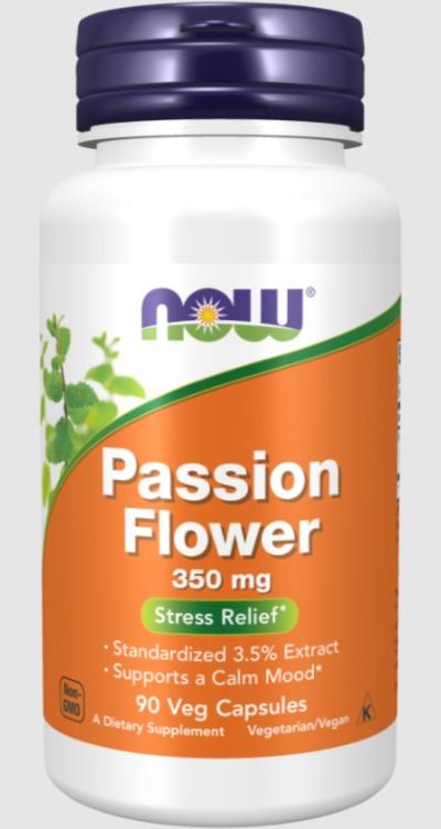 Passion Flower - Passiflore - 350mg  - 90 gélules- Now Foods 