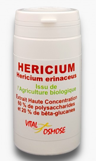 Hericium BIO 500mg Extrait haute concentration - 60 gélules 