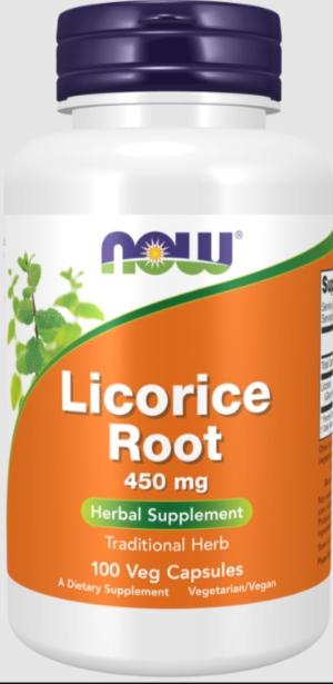 Licorice Root - Racine de Réglisse - 450mg - Now Foods - 100 Gélules