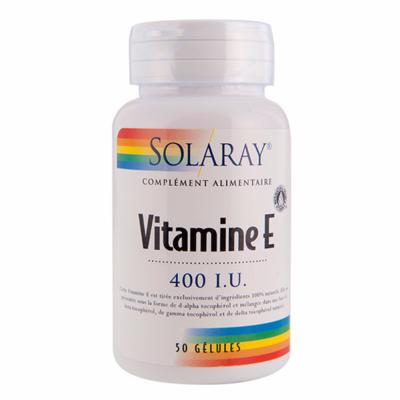 Vitamine E 400 UI  Solaray 50 gélules