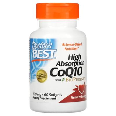 CoQ10 avec BioPerine, 100 mg, 60 gélules Doctor's Best