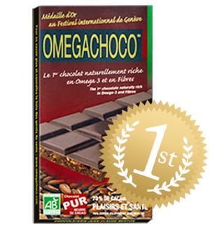 OmegaChoco ®, -10 tablettes de 100 g soit 6,60€ l'unité