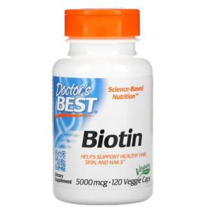 Biotine - 5000 mcg - 120 gélules - Doctor's best