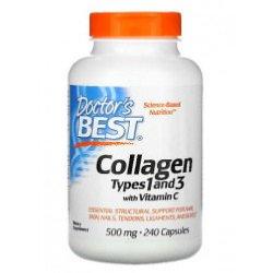 Collagene Type 1 and 3 vitamine C 240 gélules Doctor's Best 