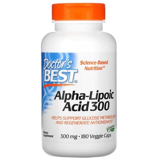 Acide alpha-lipoïque 300 mg  180 gélules Doctor's Best