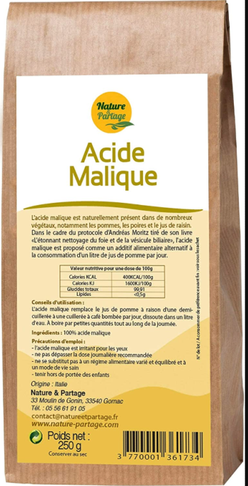 Acide malique - 500g - Nature & Partage 