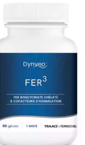 Fer3 - dynveo - Complexe Fer et Vitamine C  60 gélules