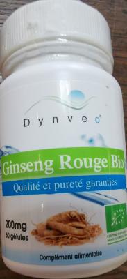 Ginseng rouge bio- Dynveo- 20% ginsénosides - 200mg / 60 géll