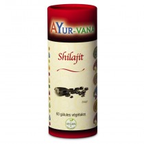 Shilajit  AYur-vana  20% d’acide fulvique 60 gélules