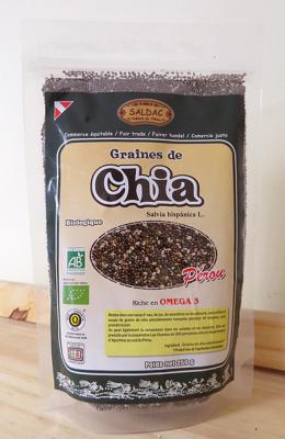 Graines de chia bio du Pérou 250 g Saldac