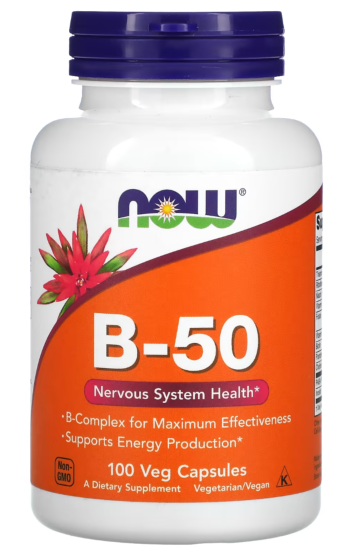 B-50 - Complexe Vitamines B - NOW FOODS - 100 caps. 