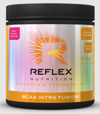 BCAA Intra fusion - 400g  Poudre - Saveur Punch de fruits - Reflex nutrition 