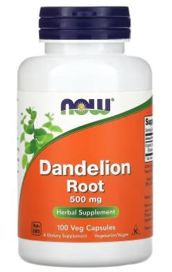 Dandelion Root - Racine Pissenlit - 500mg - Now Foods - 100 Caps.