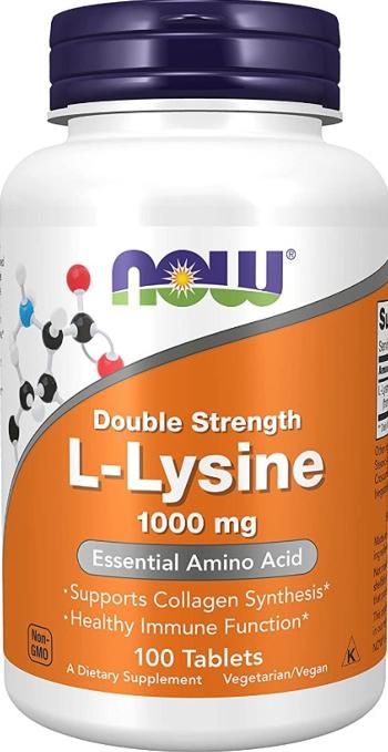 L-Lysine - Double Strength - 1000 mg - Now Foods - 100 comprimés