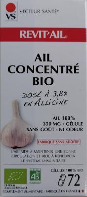 Revit'ail - extrait d"ail bio concentré -72 gelules - Vecteur Santé