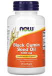 Black Cumin Seed Oil 1000mg - Huile de graine de Nigelle - 60 Gélules - Now Foods
