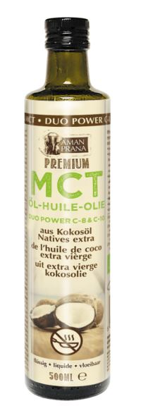 Huile MCT  Premium BIO Amanprana 500 ml extrait de coco