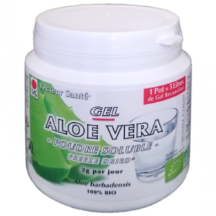 Aloé-vera gel en poudre soluble Bio - 50 g - Vecteur Santé