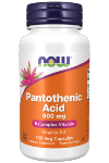 Acide Pantothénique (B5) fortement Dosé - 500 mg - 100 caps. NOW Foods