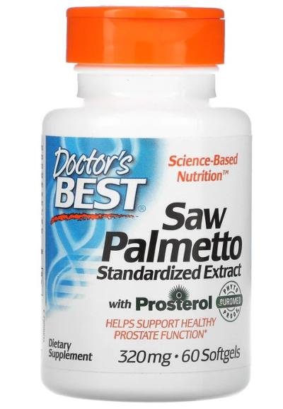 Saw Palmetto Extract Prosterol - 320 mg - Doctor's Best - 60 Softgels