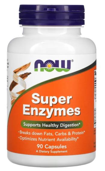 Super Enzymes Digestives - 90 Caps. - Now Foods