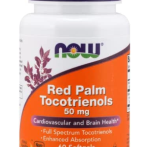 Red Palm Tocotrienols 50mg - Vitamine E - 60 Softgels - Now foods