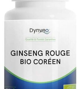 Ginseng rouge bio- Dynveo- 20% ginsénosides - 200mg - 60 gél.