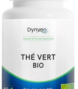 Thé Vert bio -  60 gélules 500 mg 90% polyphénols - Dynveo