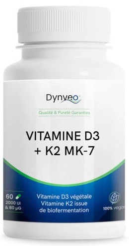 Vitamine D3 K2 MK7 Dynveo 2000 Ui 60 Gél.