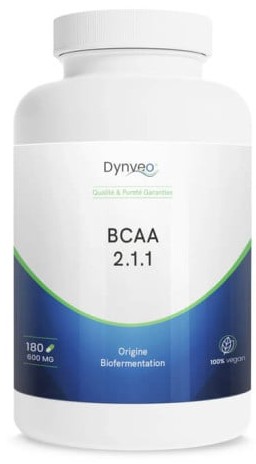 BCAA 2.1.1 - Dynveo - 180 gélules 600mg