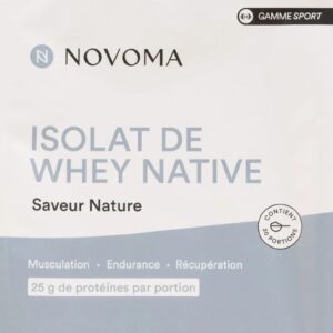Isolat de Whey Native en Poudre 900 g - Novoma