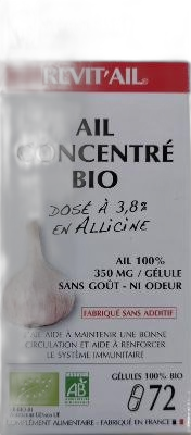 Ail bio concentre 72 gelules Vecteur Sante Paris 12e Herba Barona