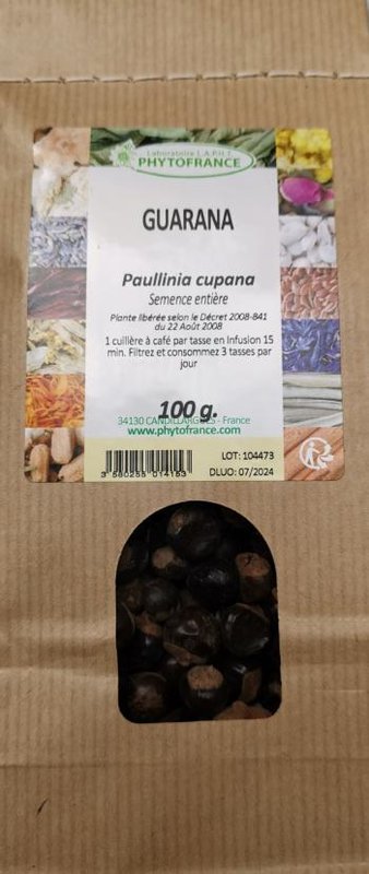 Guarana semence entière 100 g Paris Herba Barona