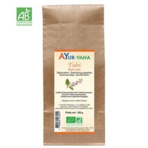Tulsi bio en vrac sachet de 100 g Ayur vana Paris Herba Barona
