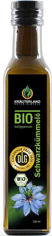 Huile de nigelle BIO non filtrée 250 ml – Krauterland Paris Herba Barona