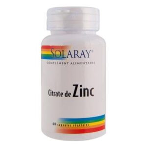 Citrate de Zinc 15mg Solaray 60 gélules Paris Herba Barona