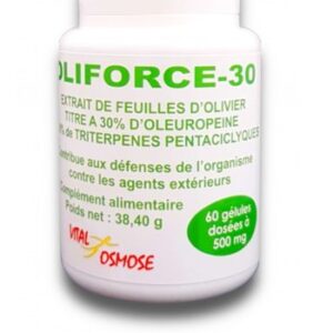OLIFORCE-30 – Extrait feuilles d'Olivier à 30% oleuropeine 10% Triterpenes Paris Herba Barona