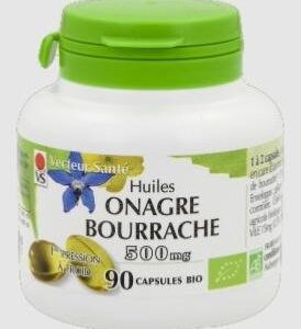 Bourrache Onagre BIO – 90 Capsules – Vecteur santé Paris Herba Barona