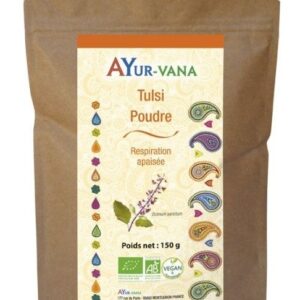Tulsi Bio en poudre (basilic sacré) 150g Ayur-vana Paris Herba Barona