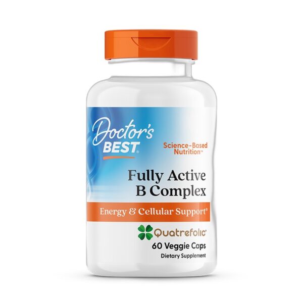 Fully Active B COMPLEX quatrefolic 60 Gélules. Doctor's Best Paris Herba Barona