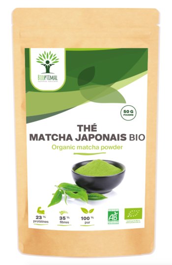Thé Matcha Japonais bio – 50g – Bioptimal Paris Herba Barona